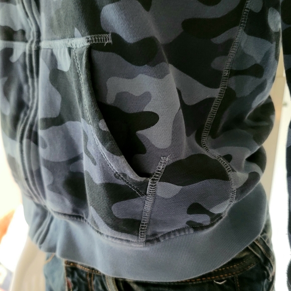 GAP Kids Camo Arch Logo Full-Zip Sweater Hoodie Size L - Picture 5 of 12